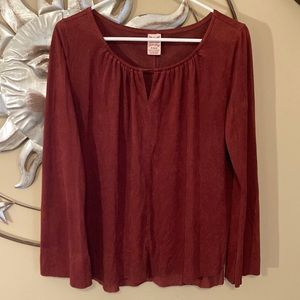 Faded Glory Rust Long Sleeve Shirt
